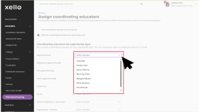 In Work-based learning, in Settings, in the Assign coordinating educators section. Under Coordinating educators by opportunity type, the cursor has opened the first dropdown to show a list of educators.